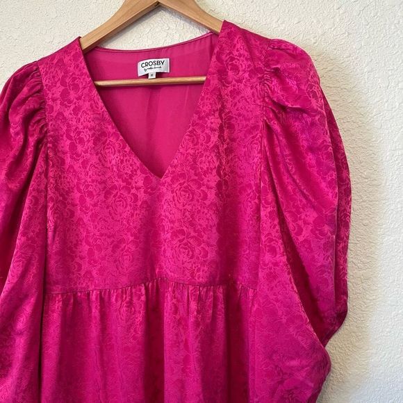 CROSBY by Mollie Burch Bissy Dress Magenta Magic Women’s Medium - Picture 3 of 6